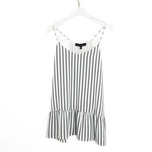 Francesca's Jasmine & Juliana White And Blue Stripped Tank Top